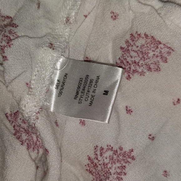 Peasant Top Size Medium White/ Red LA Hearts - Picture 5 of 5